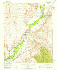1954 Map of Algodones, NM, 1955 Print