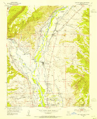Download a high-resolution, GPS-compatible USGS topo map for San Juan Pueblo, NM (1954 edition)