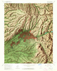 Download a high-resolution, GPS-compatible USGS topo map for Santa Fe, NM (1964 edition)