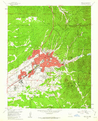 Download a high-resolution, GPS-compatible USGS topo map for Santa Fe, NM (1962 edition)