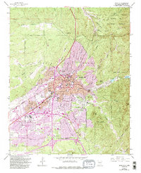 1952 Map of Santa Fe, NM, 1993 Print