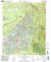preview thumbnail of historical topo map of Santa Fe, NM in 2002