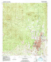 preview thumbnail of historical topo map of Silver City, NM in 1992