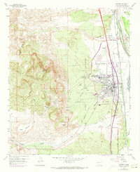 1959 Map of Socorro, NM, 1973 Print