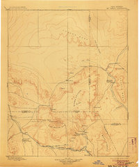 1899 Map of Mt. Taylor, 1906 Print