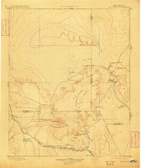 1899 Map of Mt. Taylor, 1909 Print