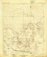 1899 Map of Mt. Taylor, 1914 Print