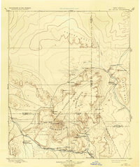 1899 Map of Mt. Taylor, 1932 Print