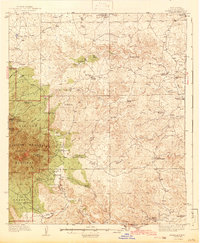 preview thumbnail of historical topo map of Lincoln County, NM in 1942