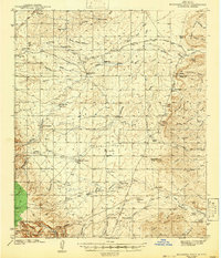 Download a high-resolution, GPS-compatible USGS topo map for Bandanna Point, NM (1943 edition)