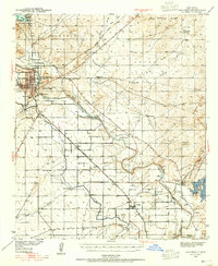 1939 Map of Carlsbad, NM, 1955 Print