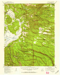 1953 Map of Los Alamos, NM, 1958 Print