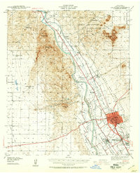 1941 Map of Las Cruces, 1958 Print