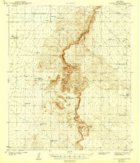 Download a high-resolution, GPS-compatible USGS topo map for Pendejo Wash, NM (1943 edition)