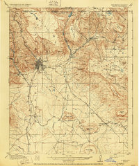 1914 Map of Raton, 1930 Print