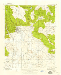 1912 Map of Raton, 1958 Print