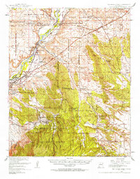 1954 Map of San Felipe Pueblo, NM, 1958 Print