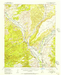 1953 Map of Alcalde, NM, 1956 Print