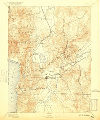1893 Map of Carson, 1917 Print