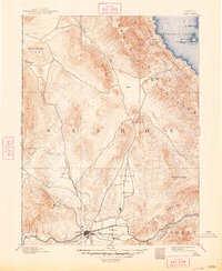 1893 Map of Reno, 1948 Print