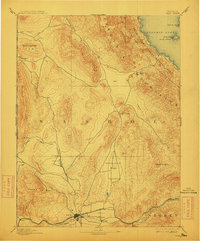 1893 Map of Reno, 1912 Print