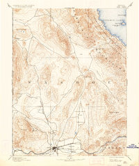 1893 Map of Reno, 1934 Print
