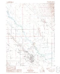 1985 Map of Battle Mountain, NV, 1986 Print
