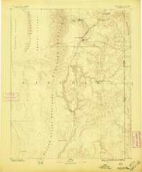 1886 Map of Pioche, 1896 Print
