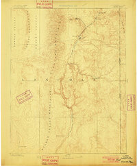 1885 Map of Pioche, 1901 Print