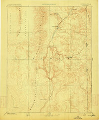 1885 Map of Pioche, 1914 Print