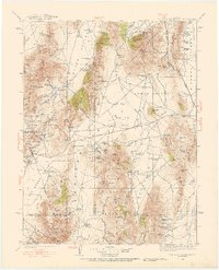 1926 Map of Roberts Mountains, 1955 Print