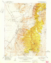 Download a high-resolution, GPS-compatible USGS topo map for Paradise Peak, NV (1950 edition)