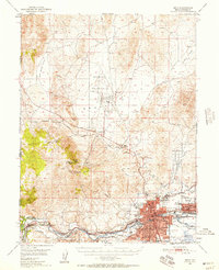 1950 Map of Reno, 1957 Print