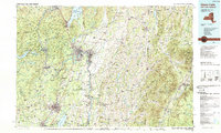 preview thumbnail of historical topo map of Glens Falls, NY in 1989