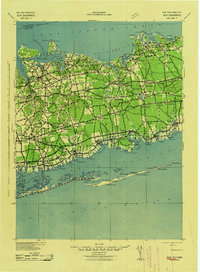 preview thumbnail of historical topo map of Suffolk County, NY in 1942