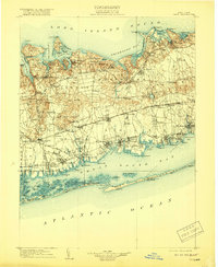 1904 Map of Islip, 1919 Print