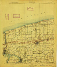 1899 Map of Niagara, 1909 Print