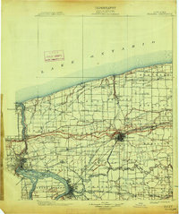 1899 Map of Niagara, 1917 Print