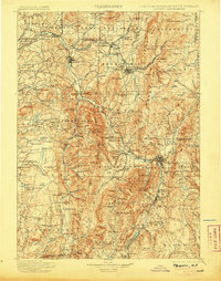 preview thumbnail of historical topo map of Rensselaer County, NY in 1900
