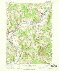 preview thumbnail of historical topo map of Broome County, NY in 1957