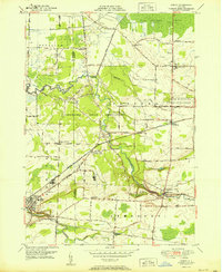 preview thumbnail of historical topo map of Akron, NY in 1951