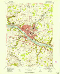 preview thumbnail of historical topo map of Amsterdam, NY in 1954