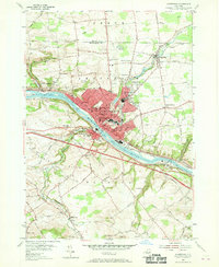 preview thumbnail of historical topo map of Amsterdam, NY in 1954