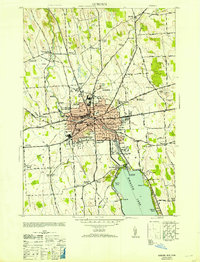 preview thumbnail of historical topo map of Auburn, NY in 1953