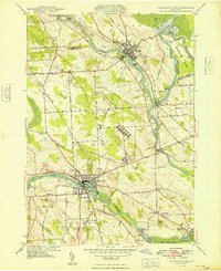 preview thumbnail of historical topo map of Baldwinsville, NY in 1948