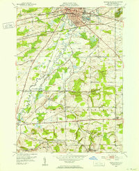 1950 Map of Batavia, NY, 1968 Print