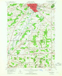 1950 Map of Batavia, NY, 1952 Print