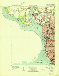 Download a high-resolution, GPS-compatible USGS topo map for Buffalo NW, NY (1950 edition)