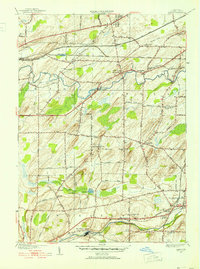 preview thumbnail of historical topo map of Monroe County, NY in 1950