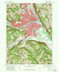 preview thumbnail of historical topo map of Elmira, NY in 1969